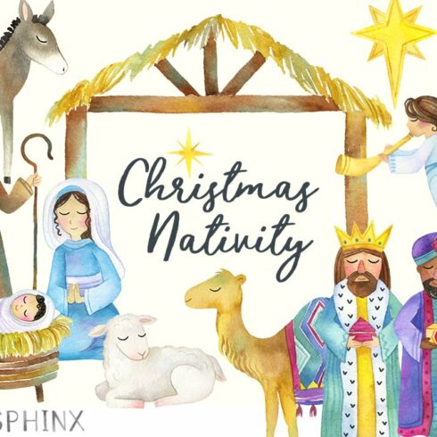 Christmas Nativity Clipart cover image.