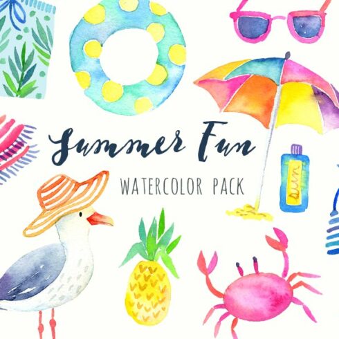 Summer Beach Party Watercolor Pack cover image.