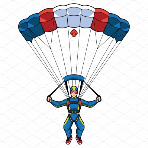 Parachuting Mascot Illustration cover image.