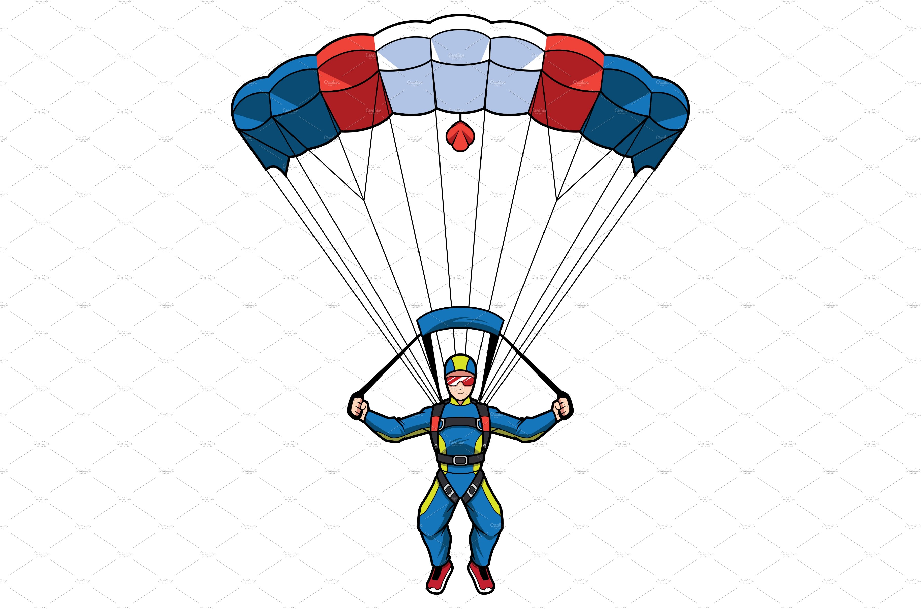 Parachuting Mascot Illustration cover image.