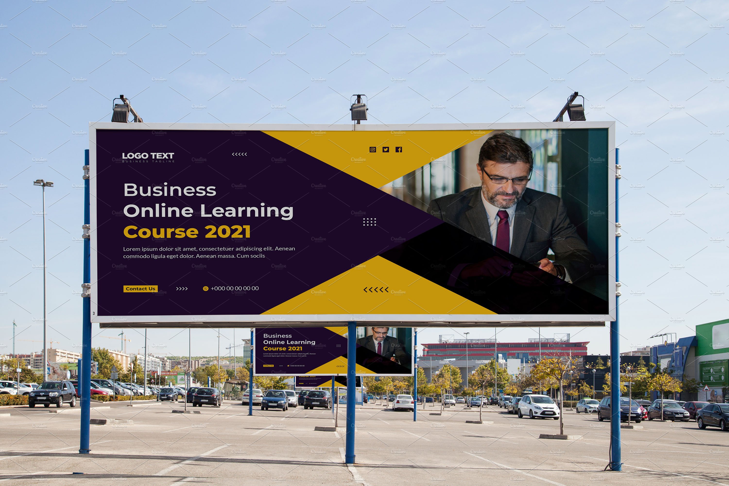 Business Billboard Banner Template preview image.