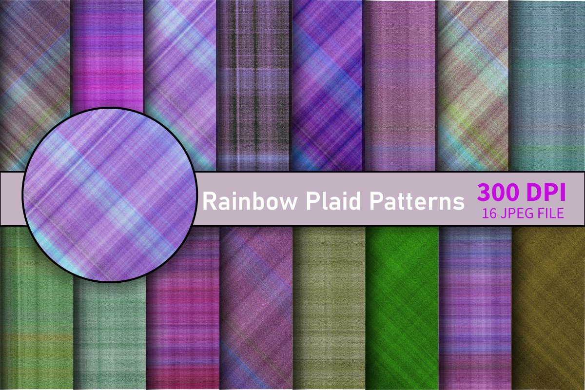 Rainbow Seamless Pattern Set cover image.