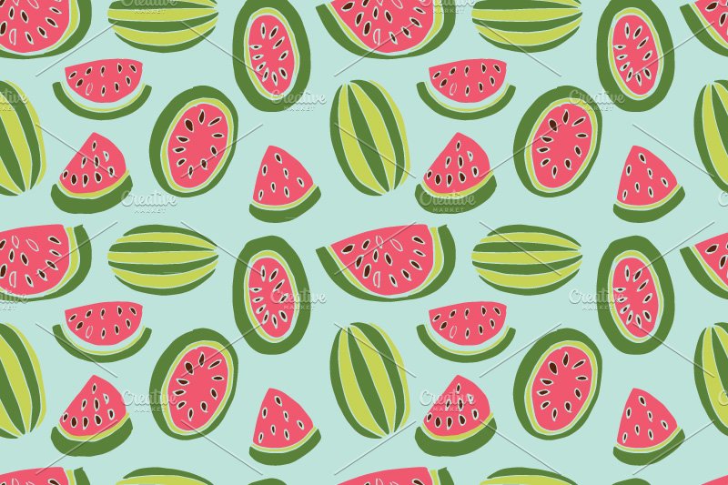 NEW! 8 Watermelon summer patterns! preview image.