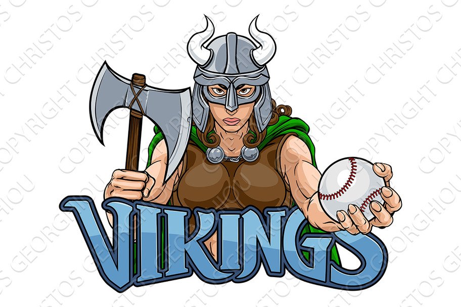 Viking Female Gladiator Baseball cover image.