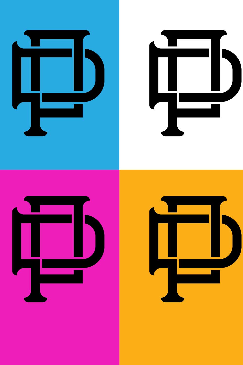 PD letter logo SVG/ PNG/ Ai/ EPS pinterest preview image.