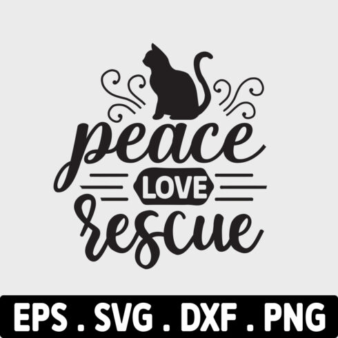 Peace love rescue svg cover image.