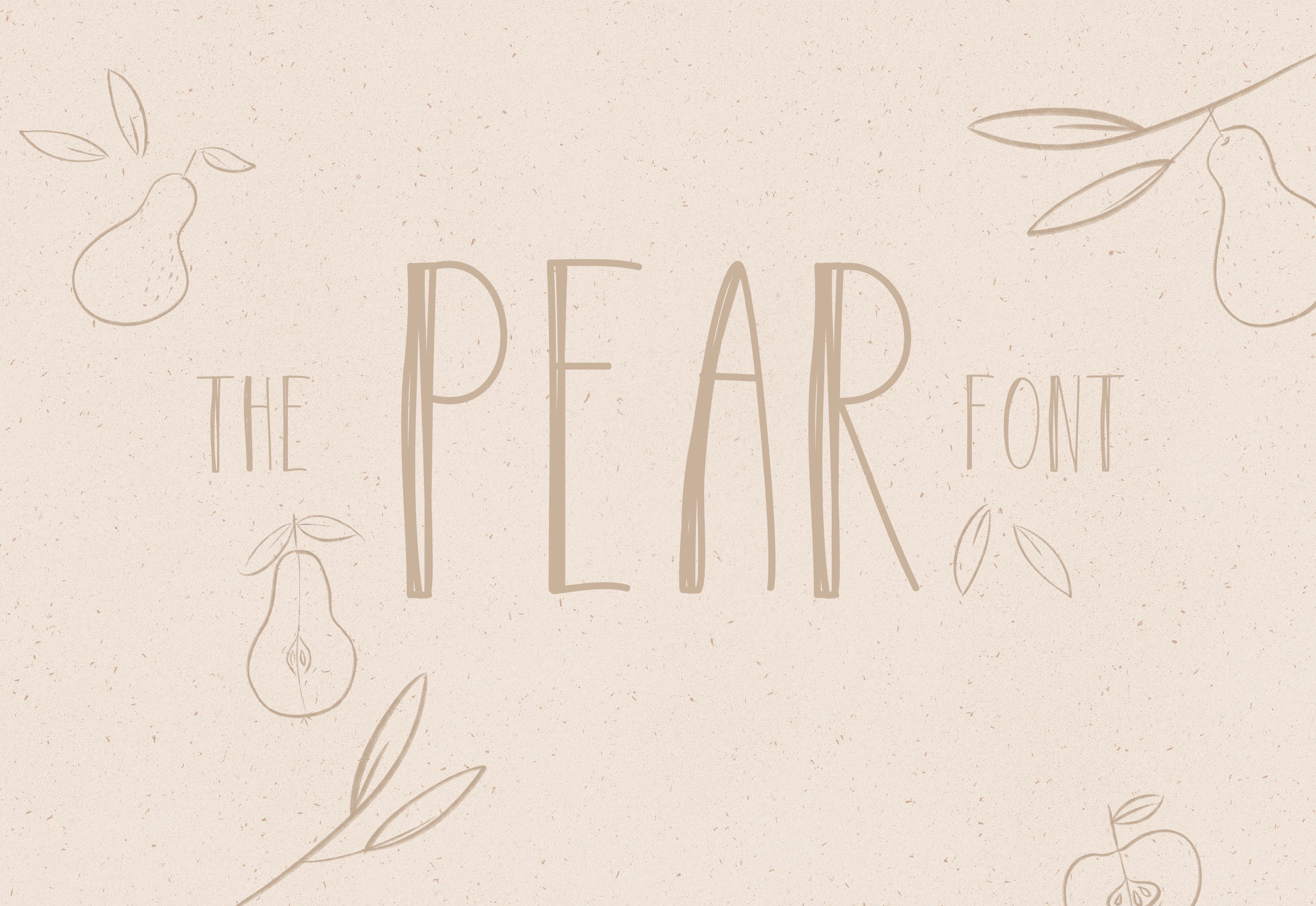 The Pear Font / handwritten style cover image.