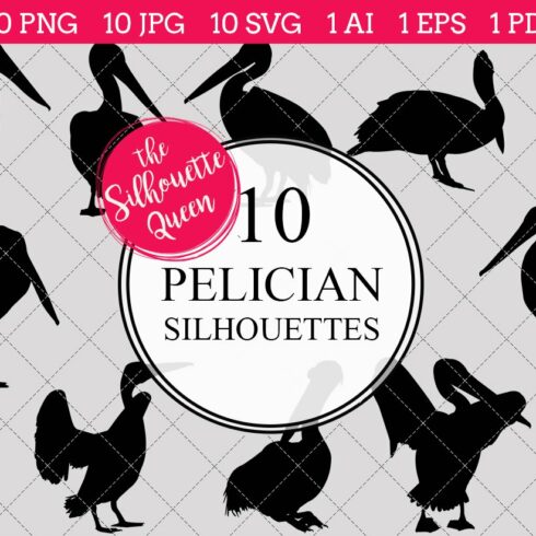 Pelician Silhouette Vector Graphics cover image.