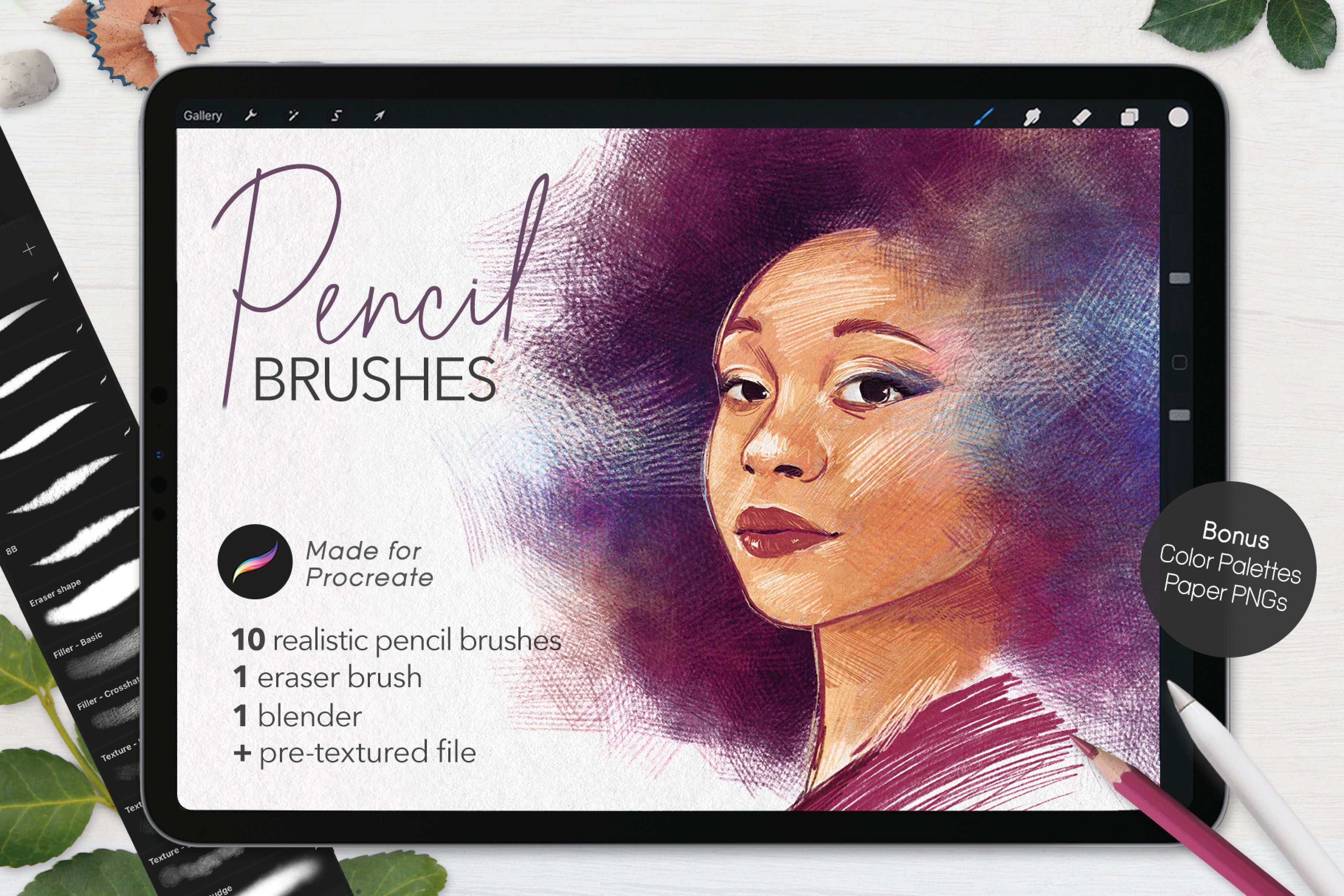 Ultimate Pencil Brushes • Procreate cover image.