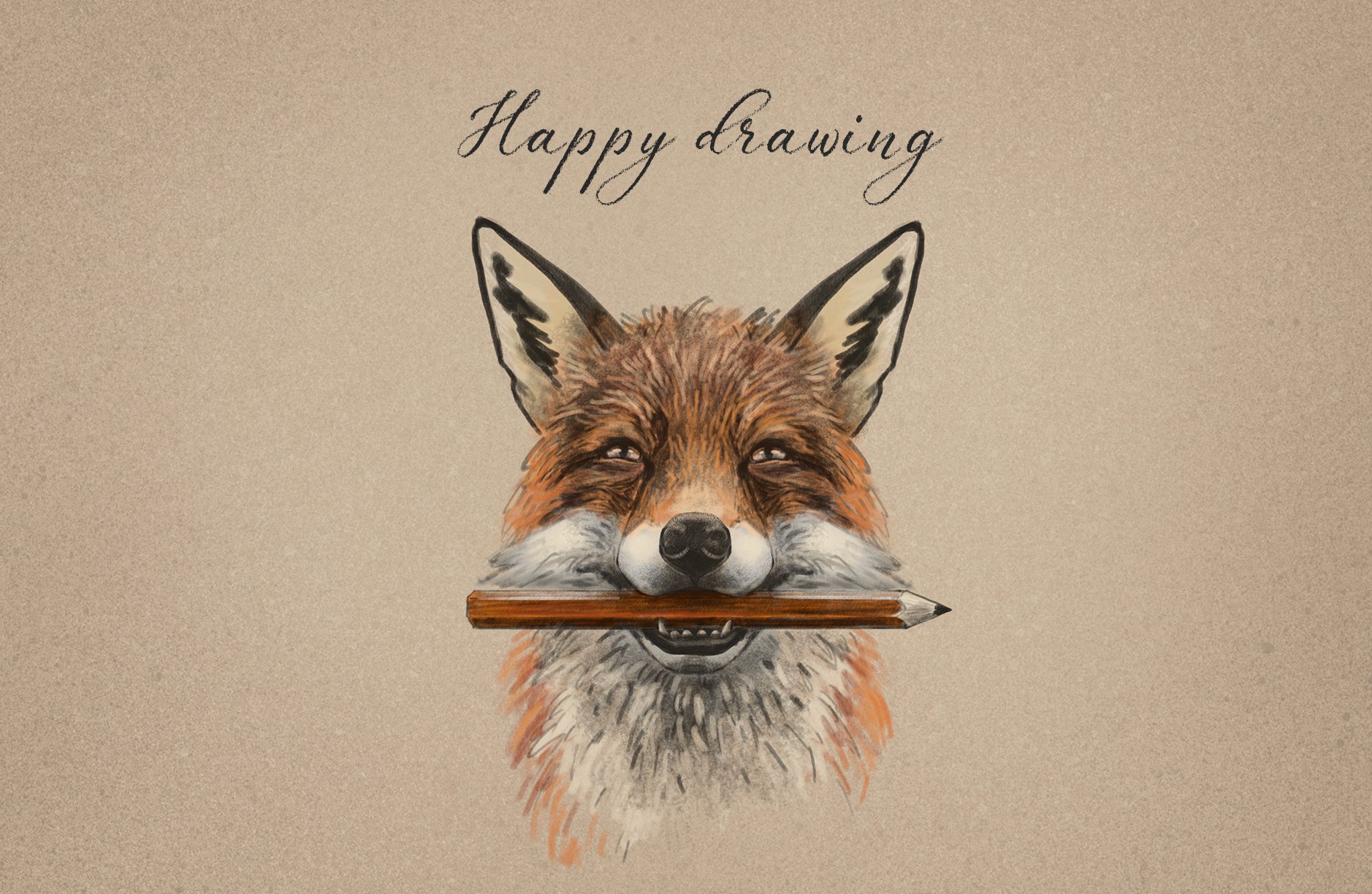 pencil brushes procreate set happy drawing fox 77
