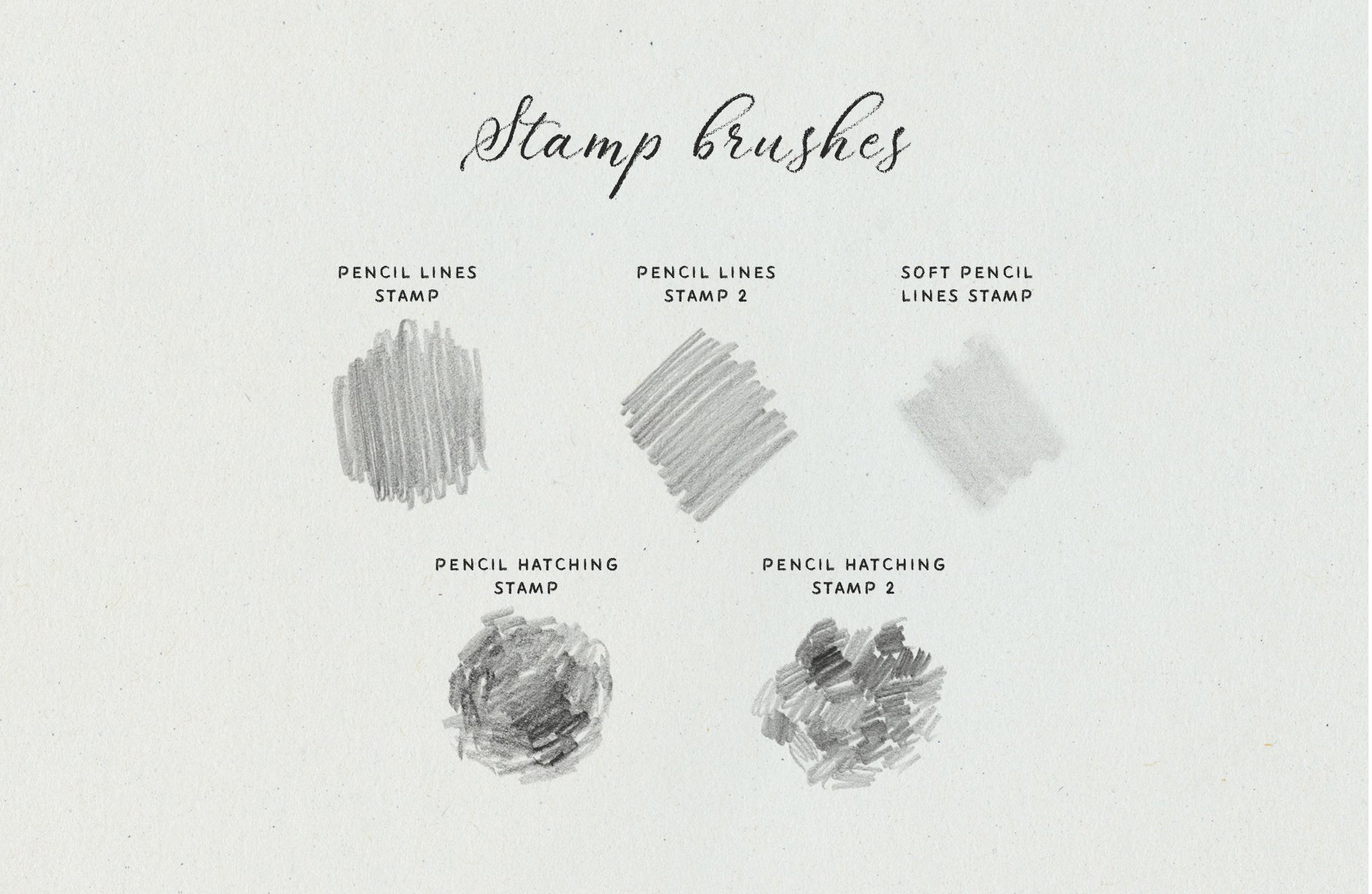 pencil brushes procreate set stamps 386