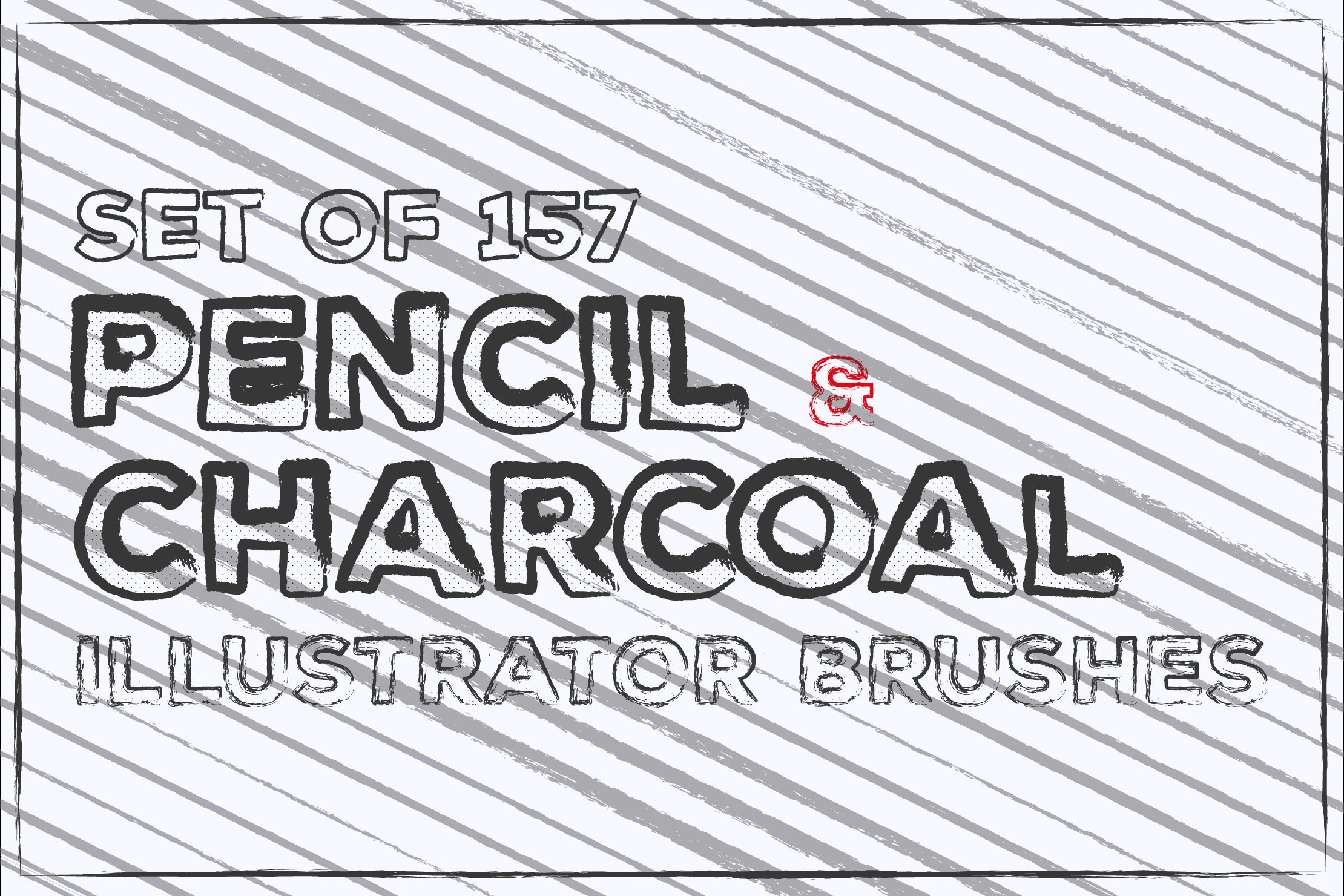 Pencil Charcoal Illustrator Brushes cover image.