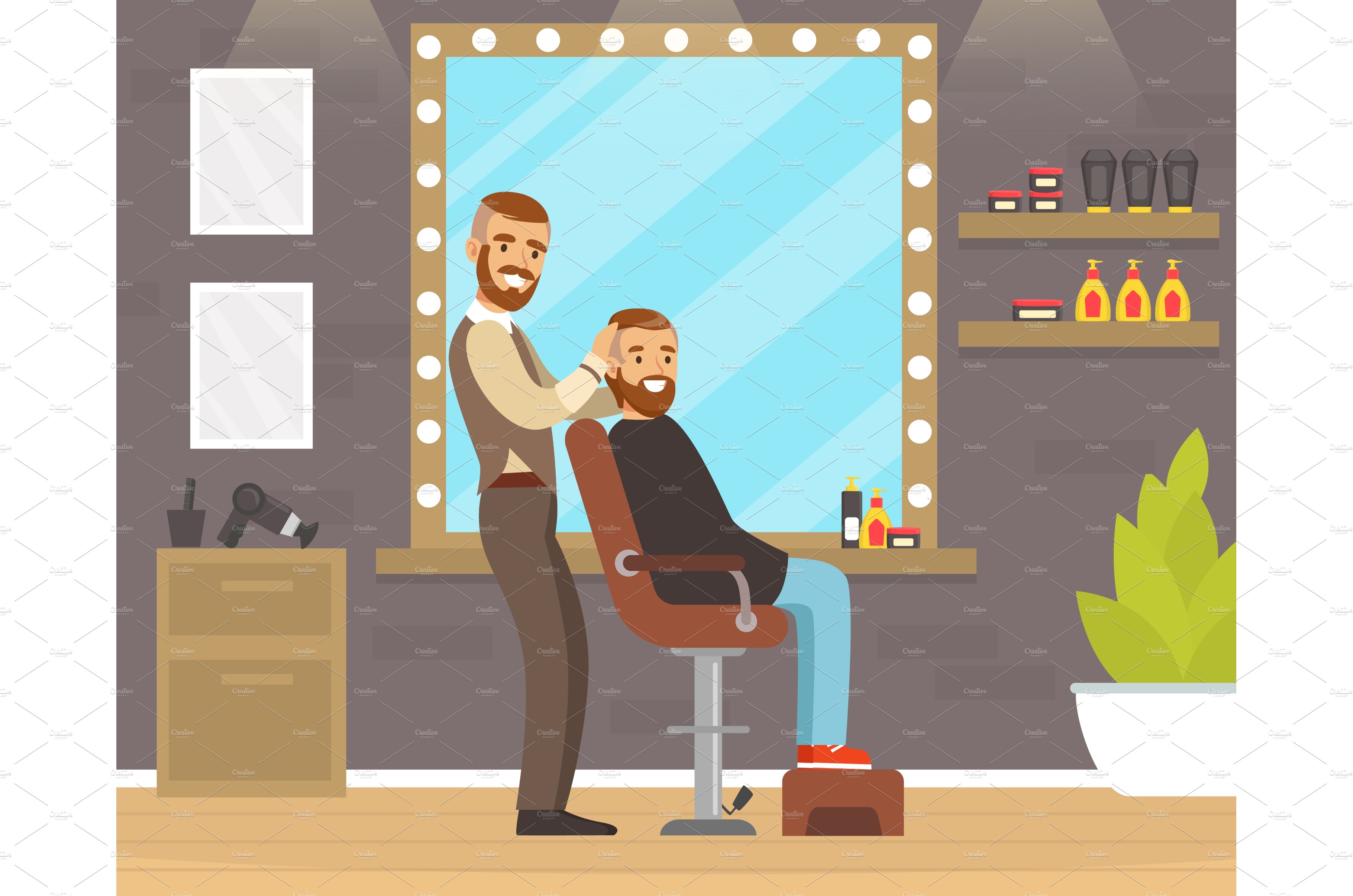 Man Barber Cutting and Doing Hair cover image.