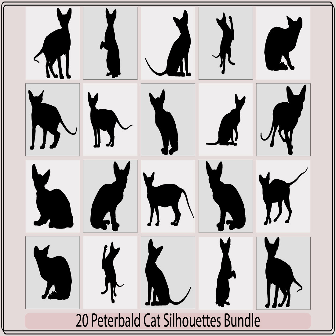 Cute Cats Flat Icon Kit Stock Illustration - Download Image Now