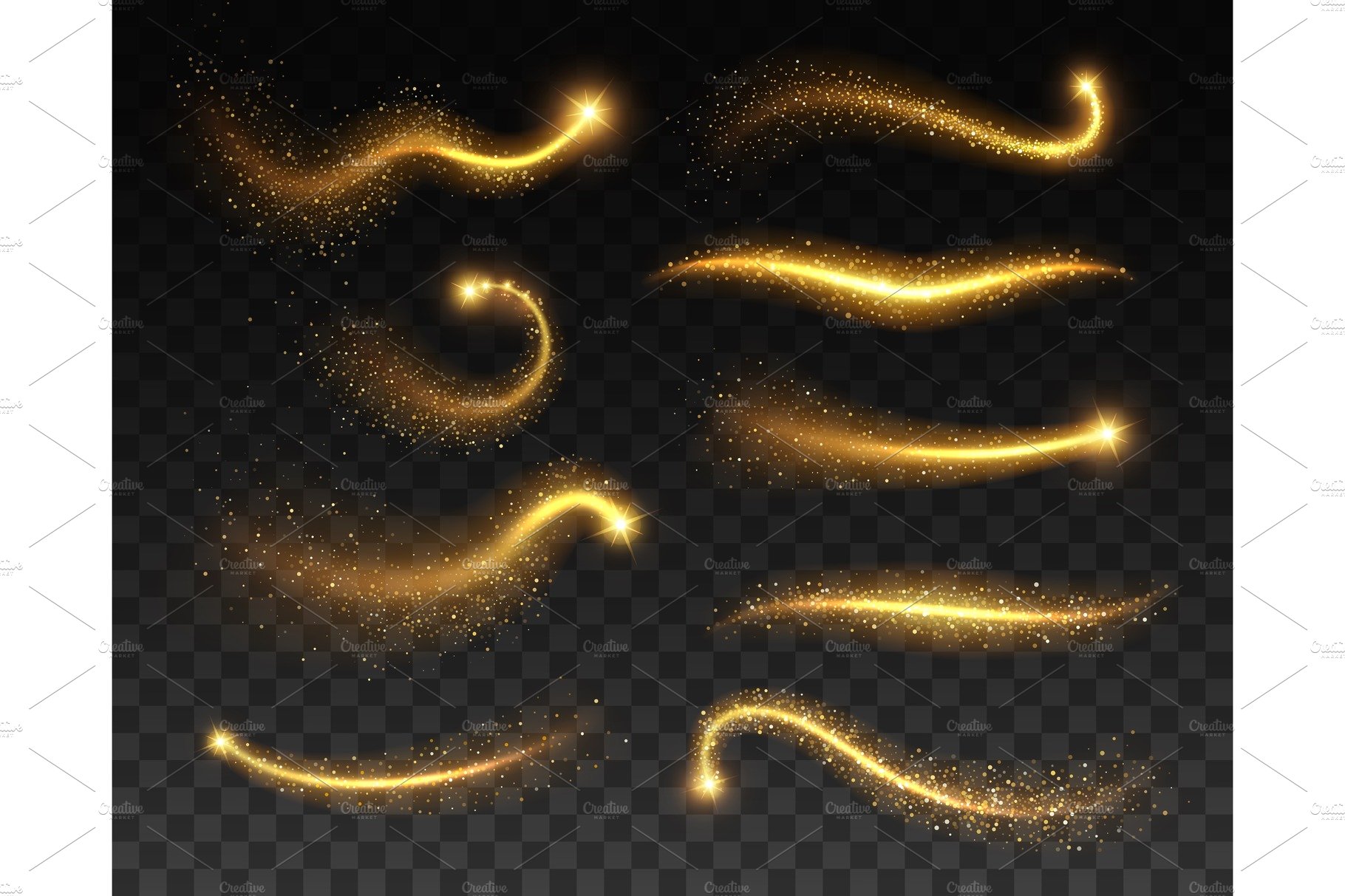 Stars with glowing golden sparkles cover image.