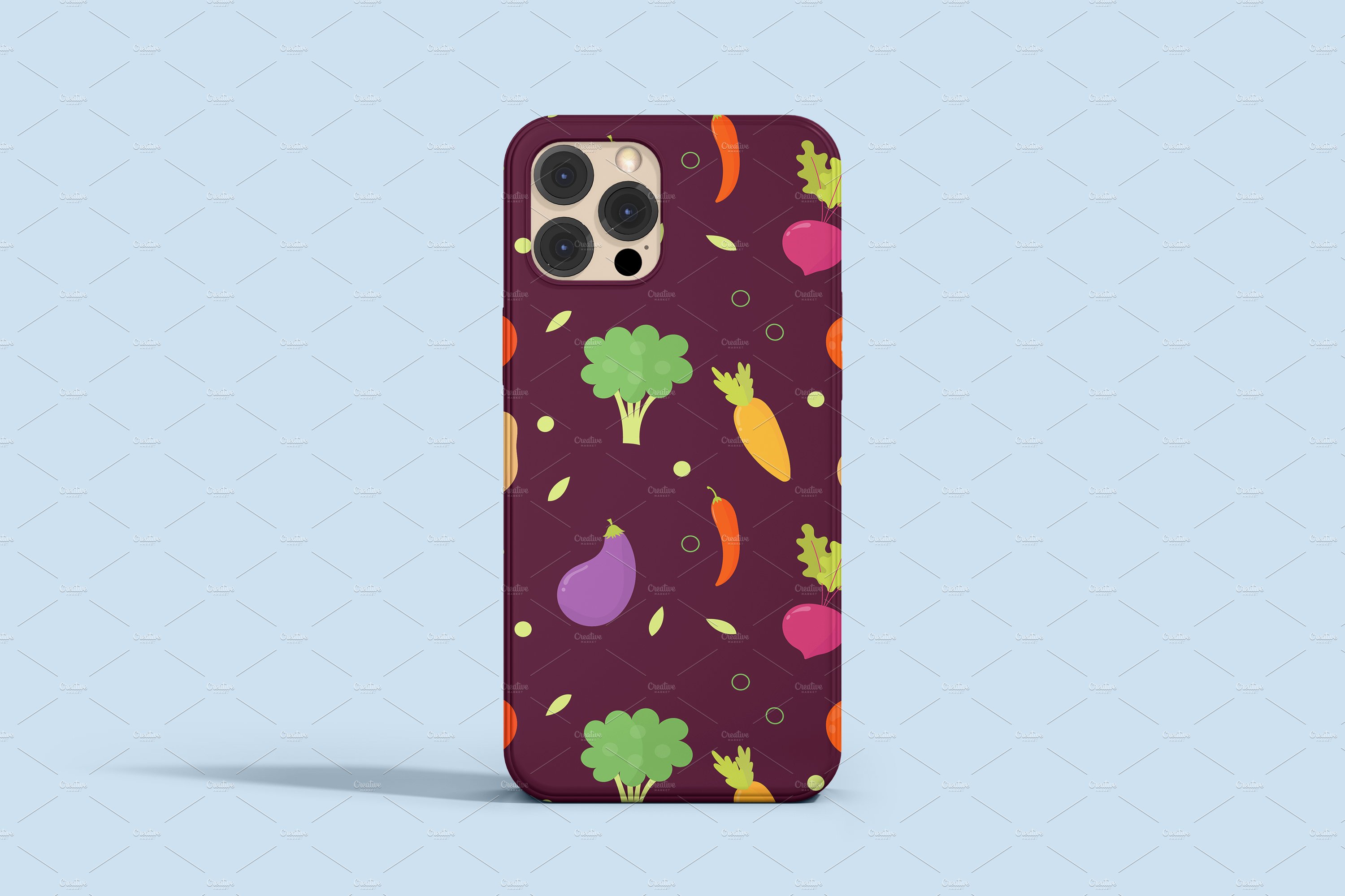 Vegetables Seamless Pattern preview image.
