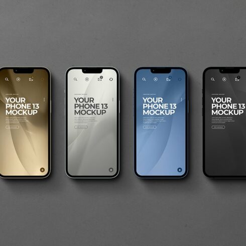 Phone Mockup 13 Pro Set cover image.