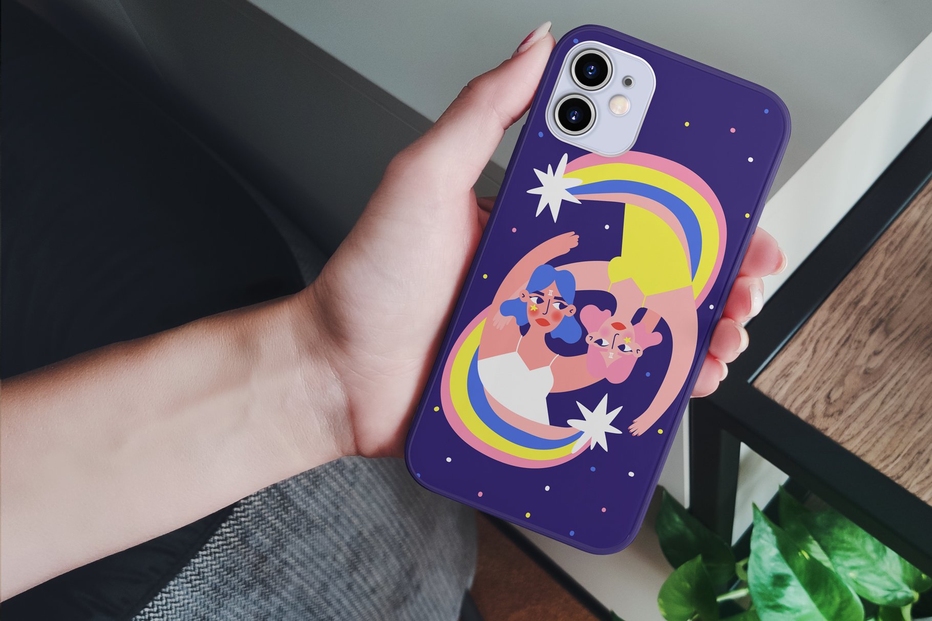 phone in case in the hand of a girl mockup 772
