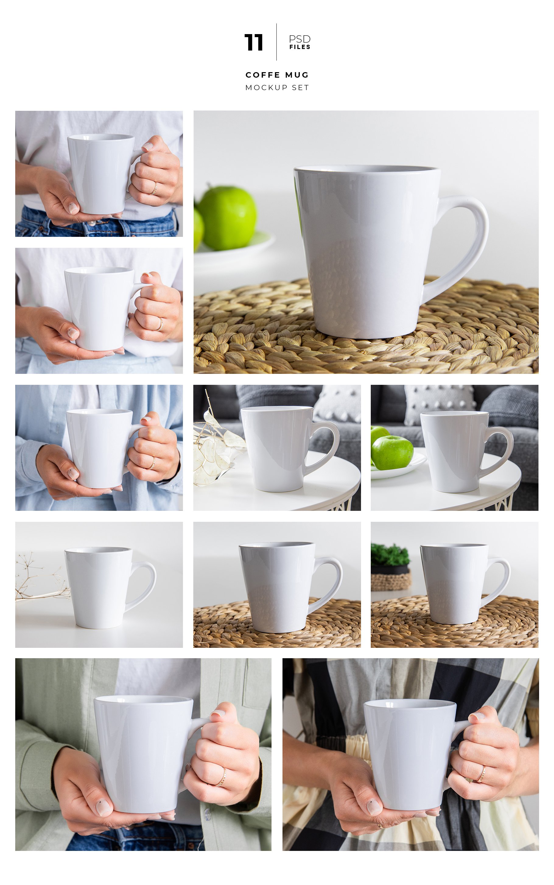 Latte Mug Mockup Bundle preview image.