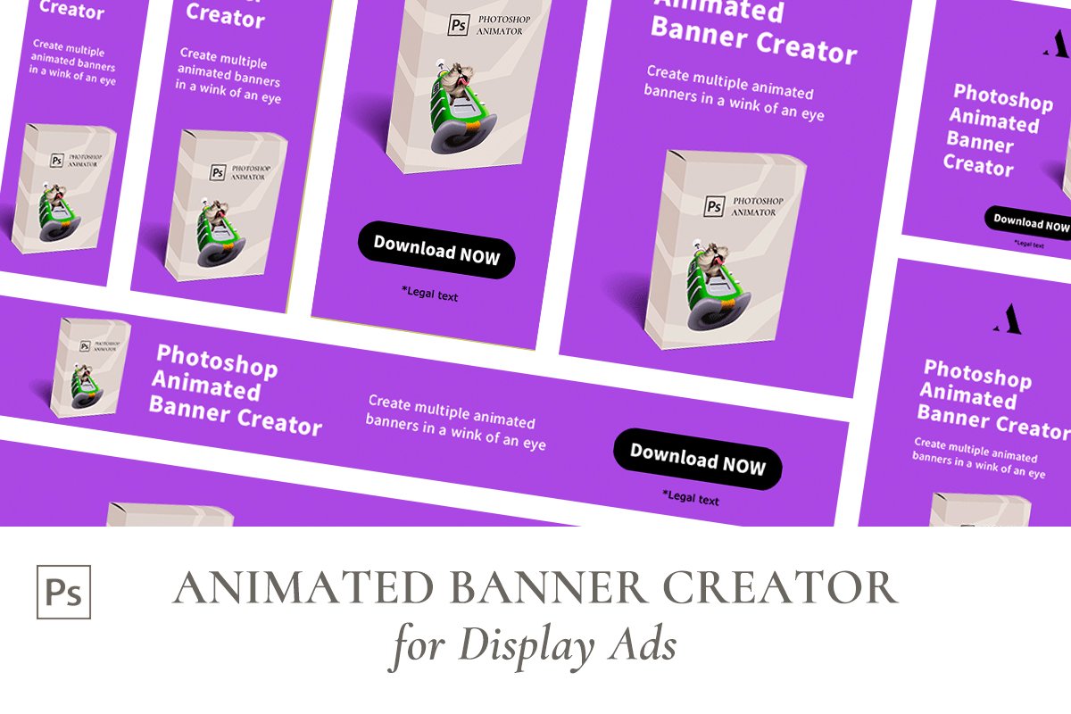 Photoshop Animated Banner Creator cover image.