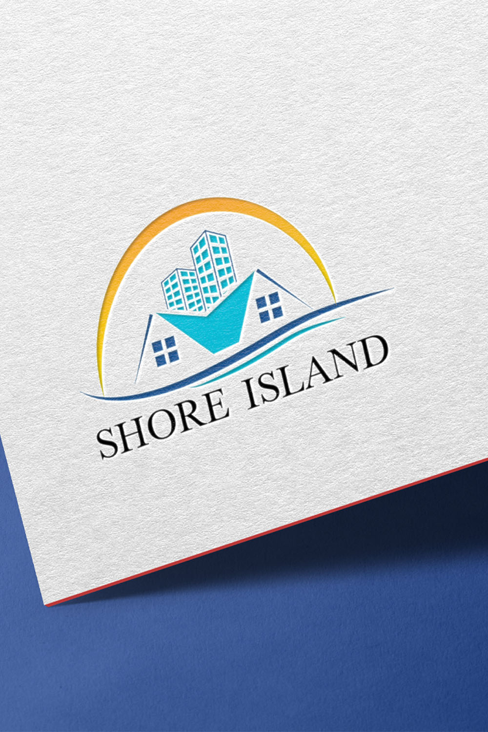 Shore Island Real State Company Logo Design pinterest preview image.