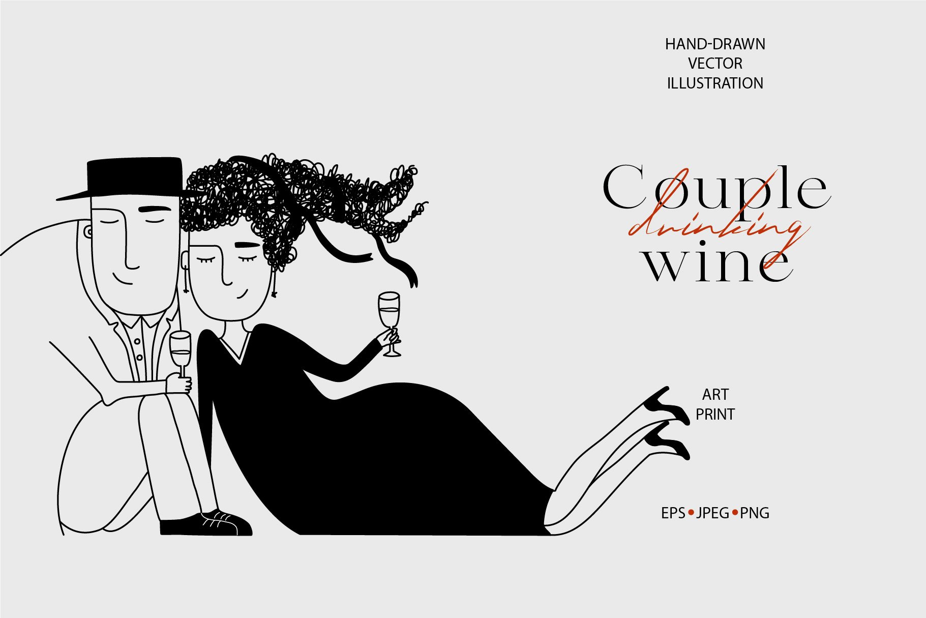 Couple drinking wine cover image.