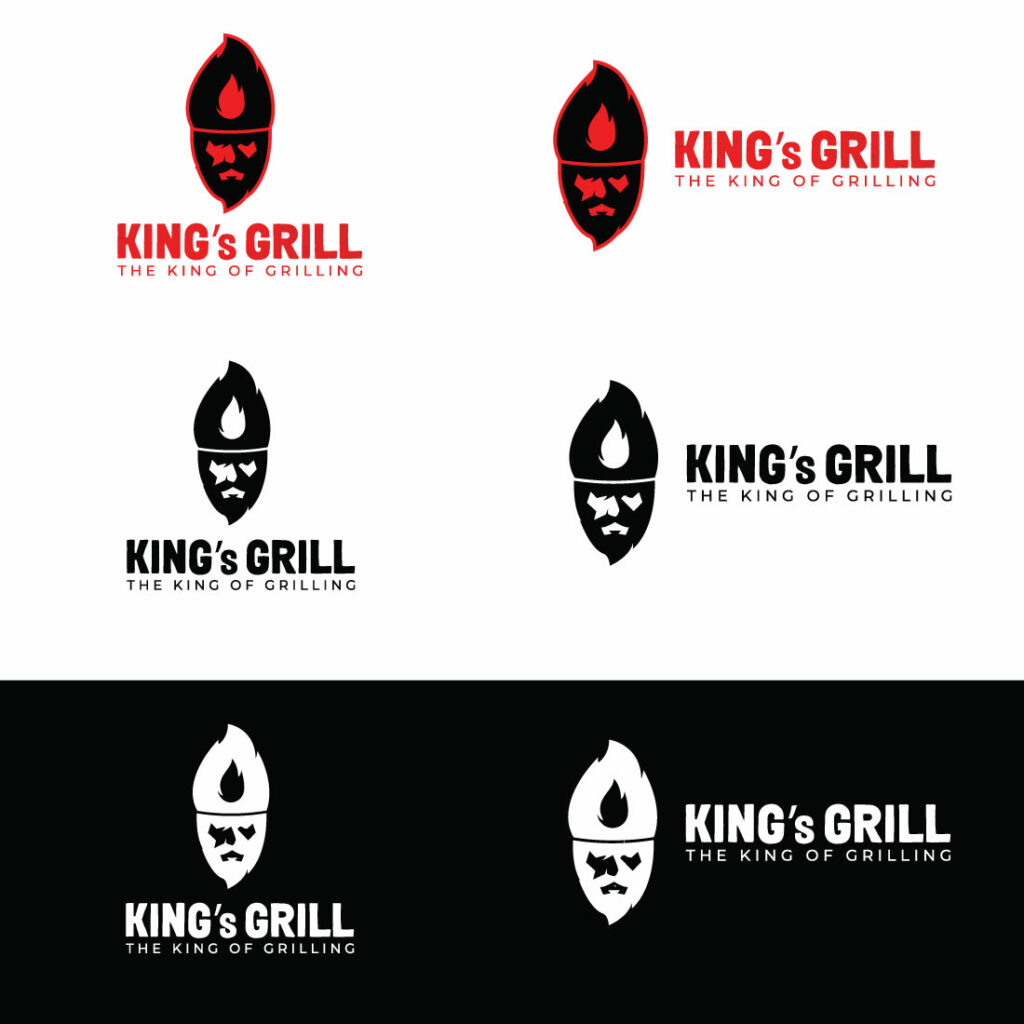 grill logo templates (king grill). MasterBundles