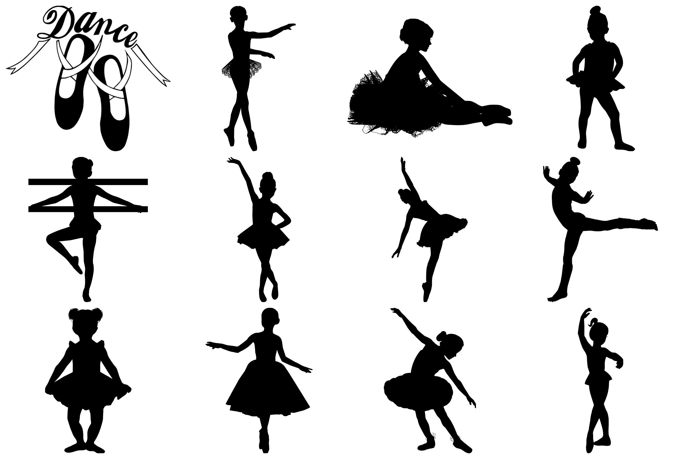 Young Ballet Dancers AI EPS PNG preview image.