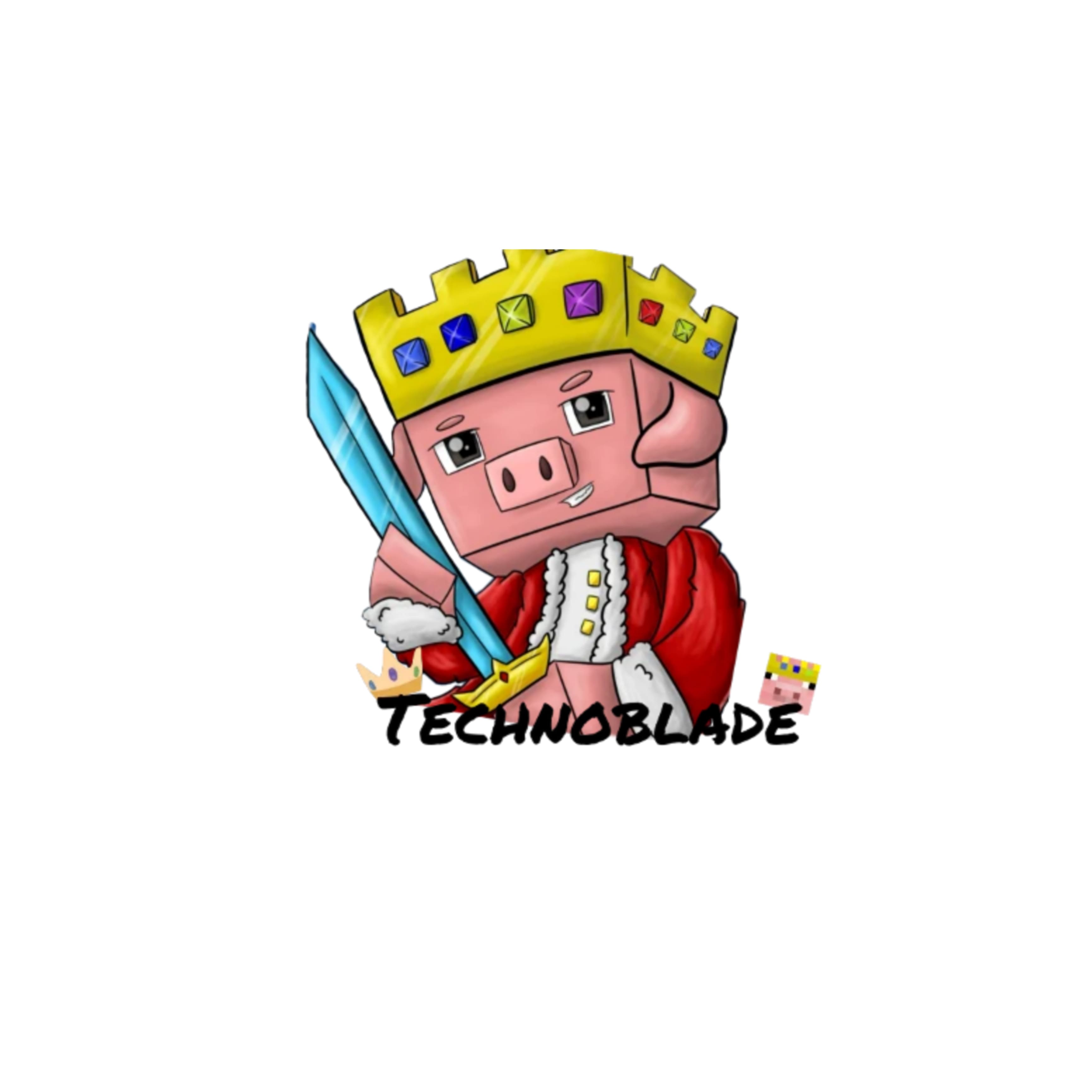 Technoblade's minecraft character Tshirt print design - MasterBundles