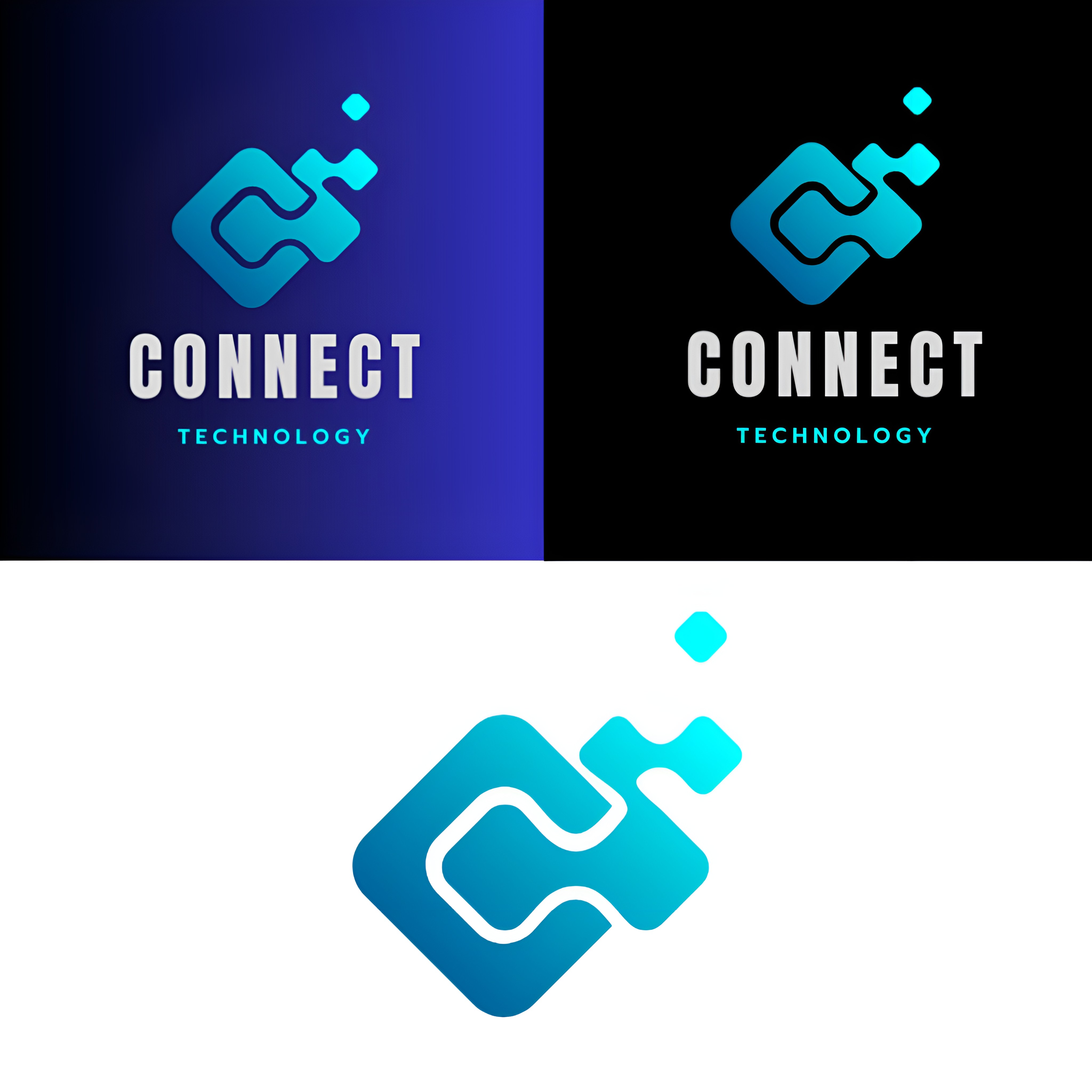 Technology Logo Template pinterest preview image.