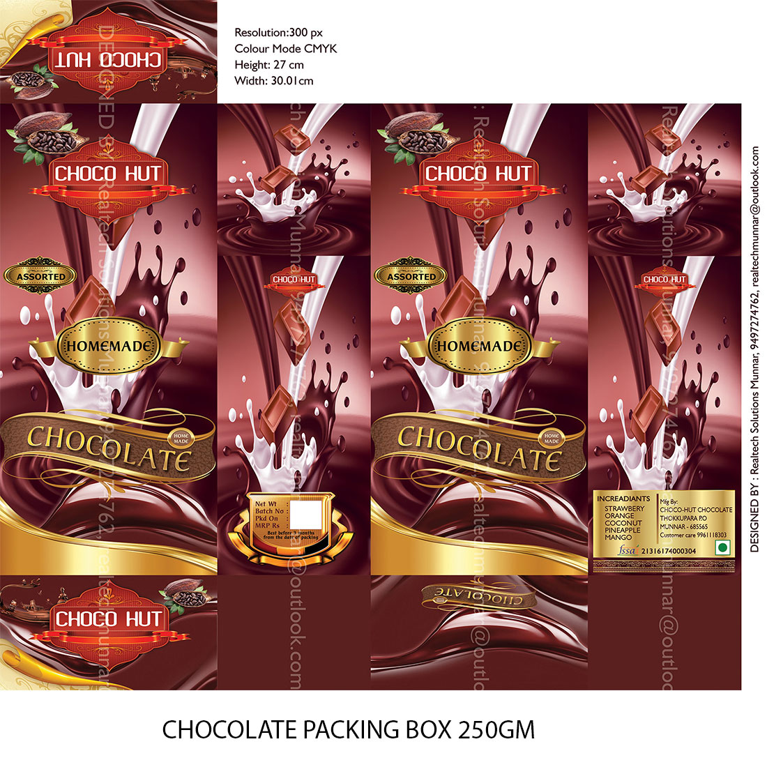 Packing box chocolate cover image.