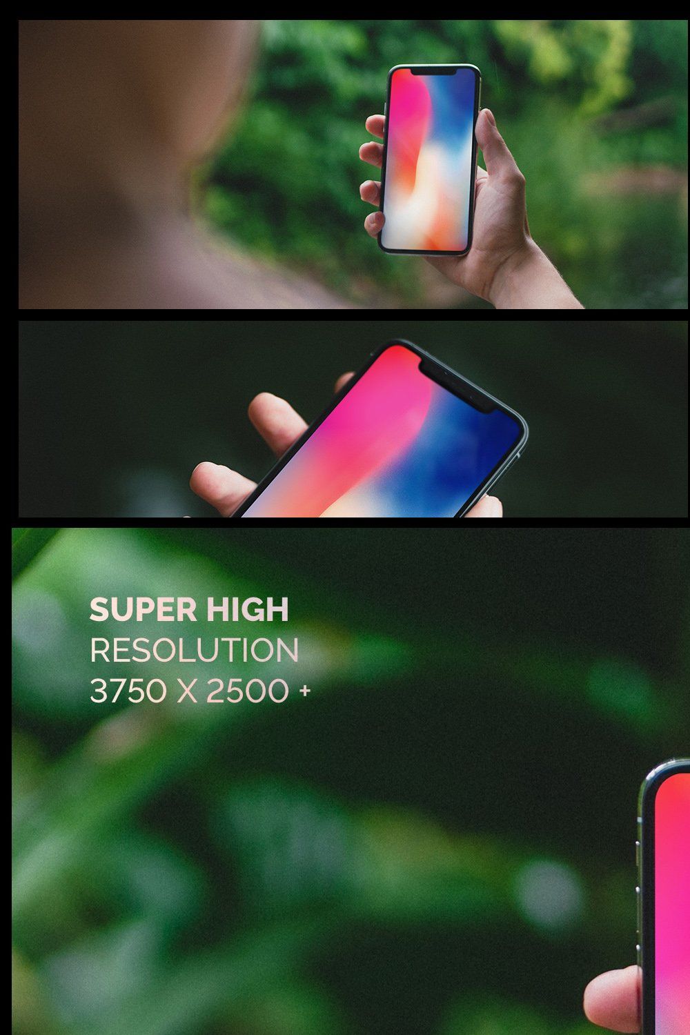 10 Authentic iPhone X Mockups pinterest preview image.