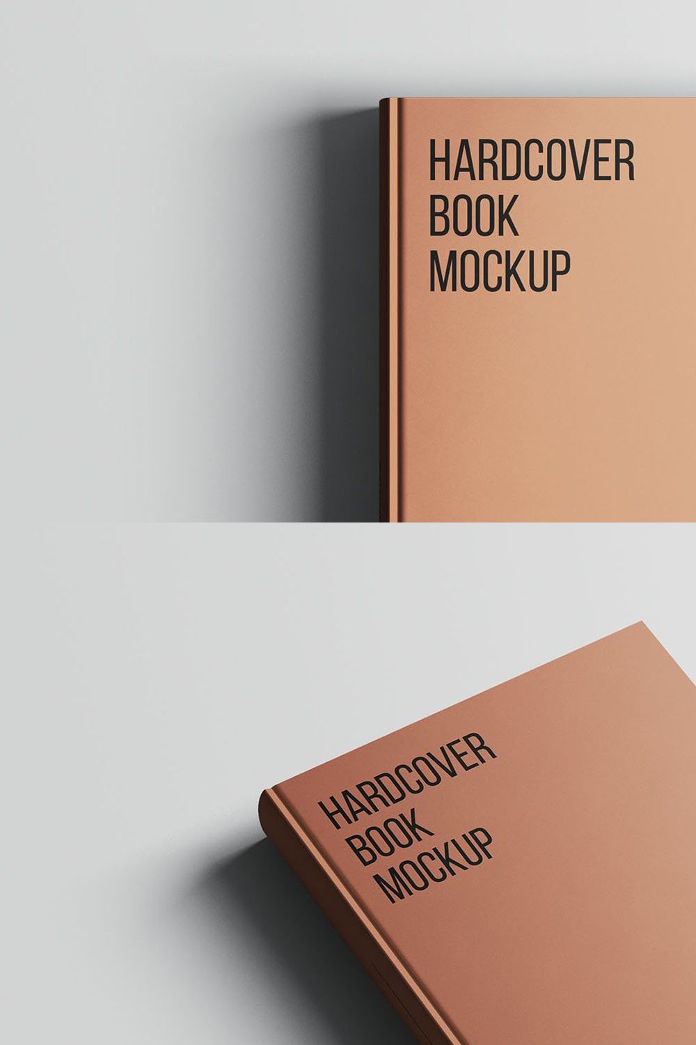 10 Hardcover Book Mockups pinterest preview image.