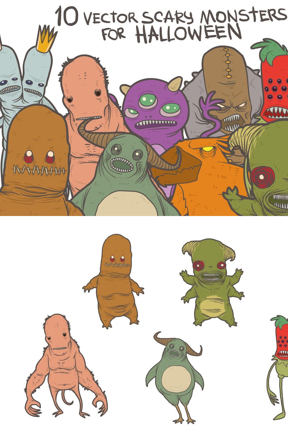 10 monsters pinterest preview image.