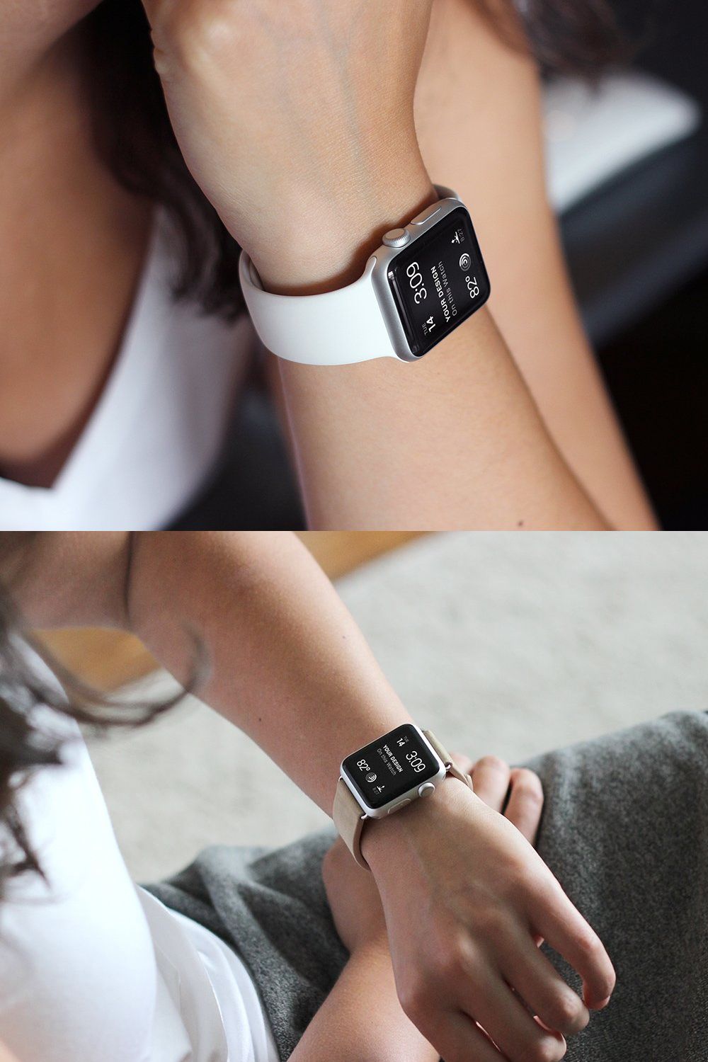 10 Real World Apple Watch Mockups pinterest preview image.