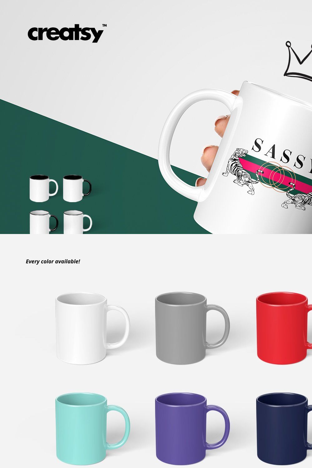 11oz Mug Mockup Bundle pinterest preview image.