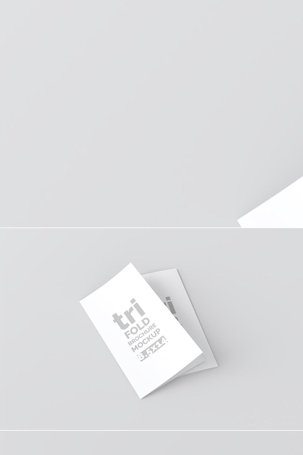 14x8.5 Trifold Brochure Mockup pinterest preview image.