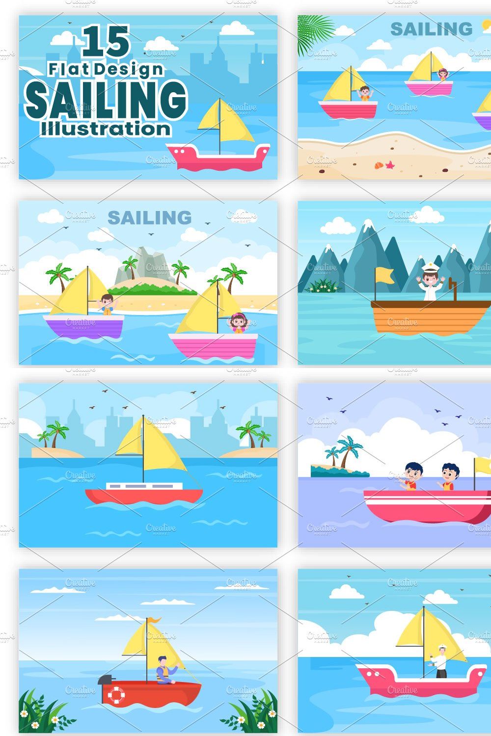 15 Sailing Boat in Sea or Lake pinterest preview image.