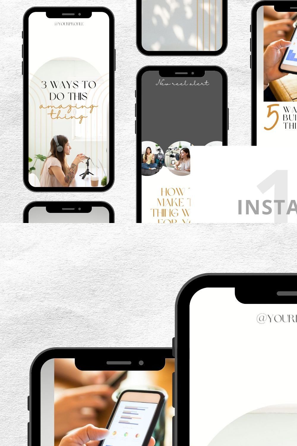 16 Instagram Reel Cover Templates pinterest preview image.