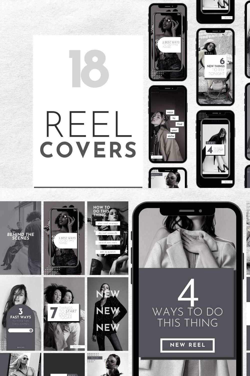 18 Instagram Reel Cover Templates pinterest preview image.