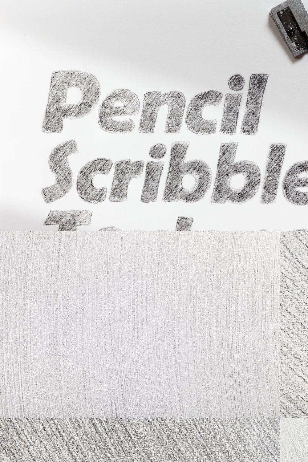 18 Pencil Scribble Textures pinterest preview image.