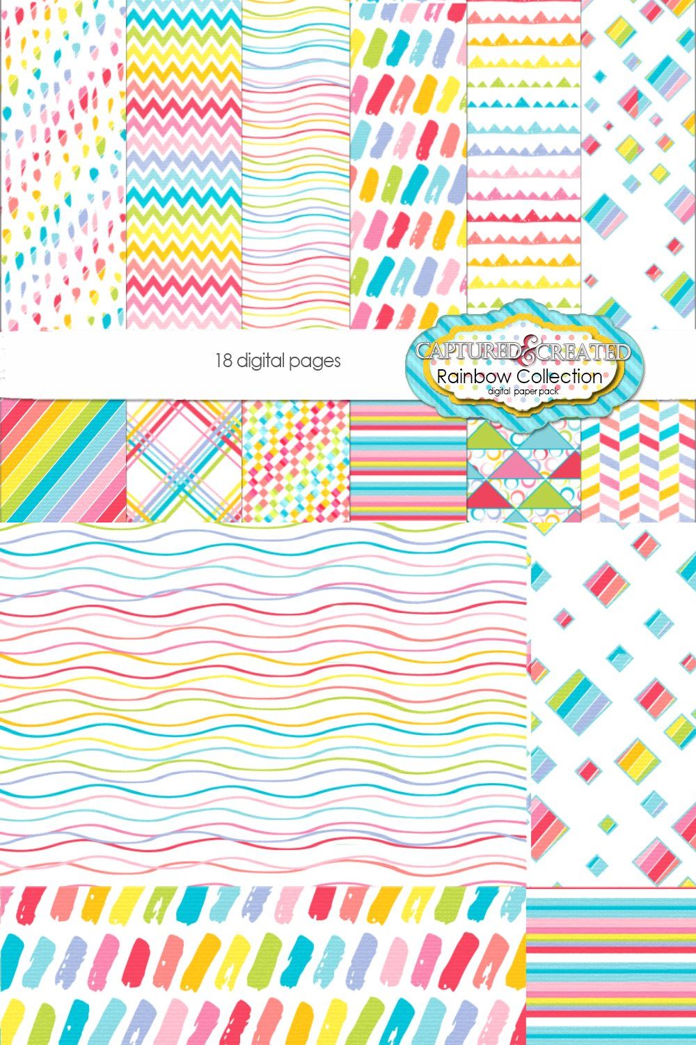 18 Rainbow Collection  Papers pinterest preview image.