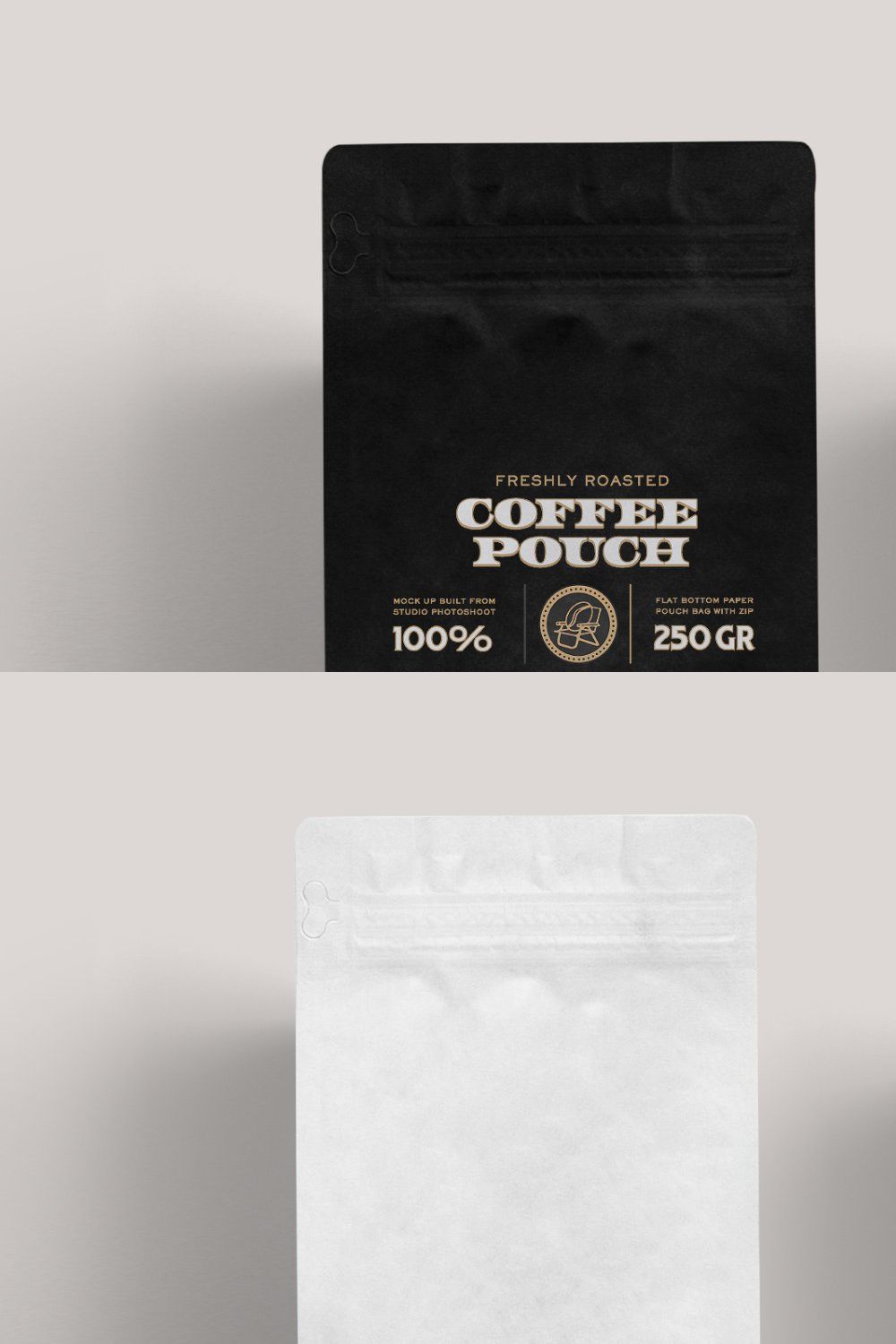 2 Coffee Packaging Pouch Mock ups pinterest preview image.