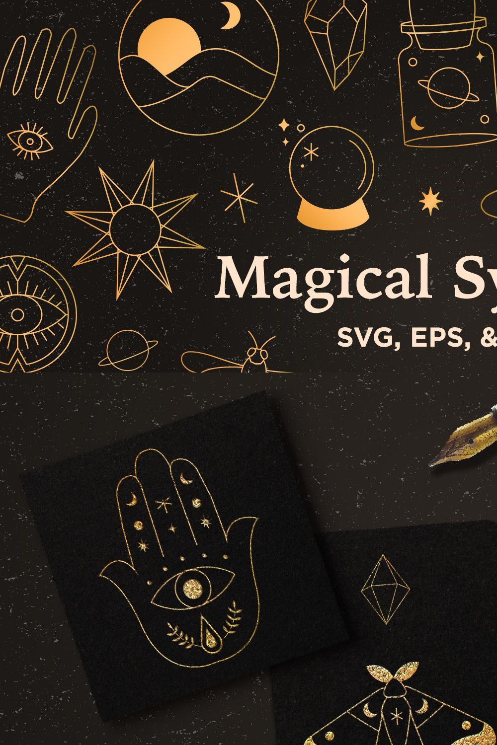 30 Magical Symbols | SVG, PNG & EPS pinterest preview image.