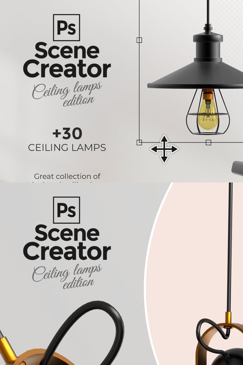 30 PSD scene creator ceiling lamps pinterest preview image.
