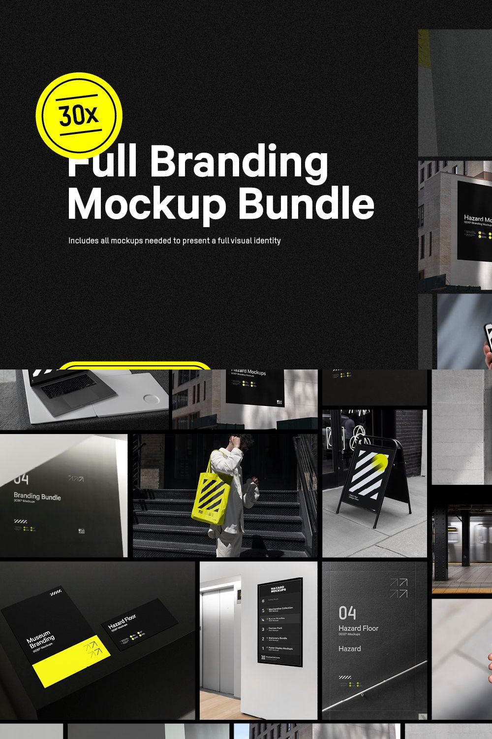 30x Branding Mockup Bundle Vol.04 pinterest preview image.