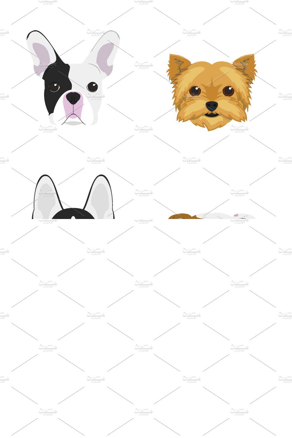 30x Dog breeds Vector Collection pinterest preview image.