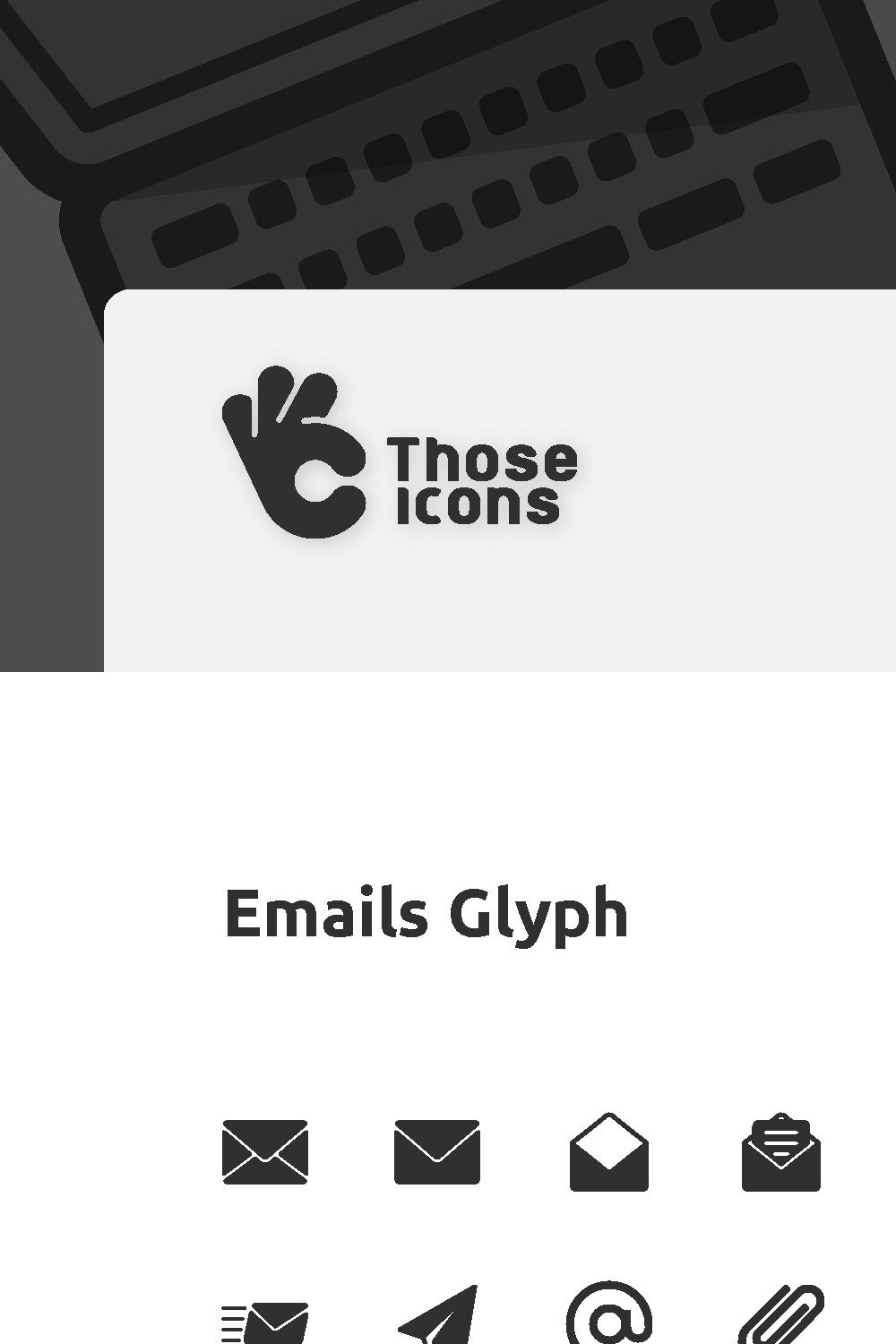34 Email Vector Glyph Icons pinterest preview image.