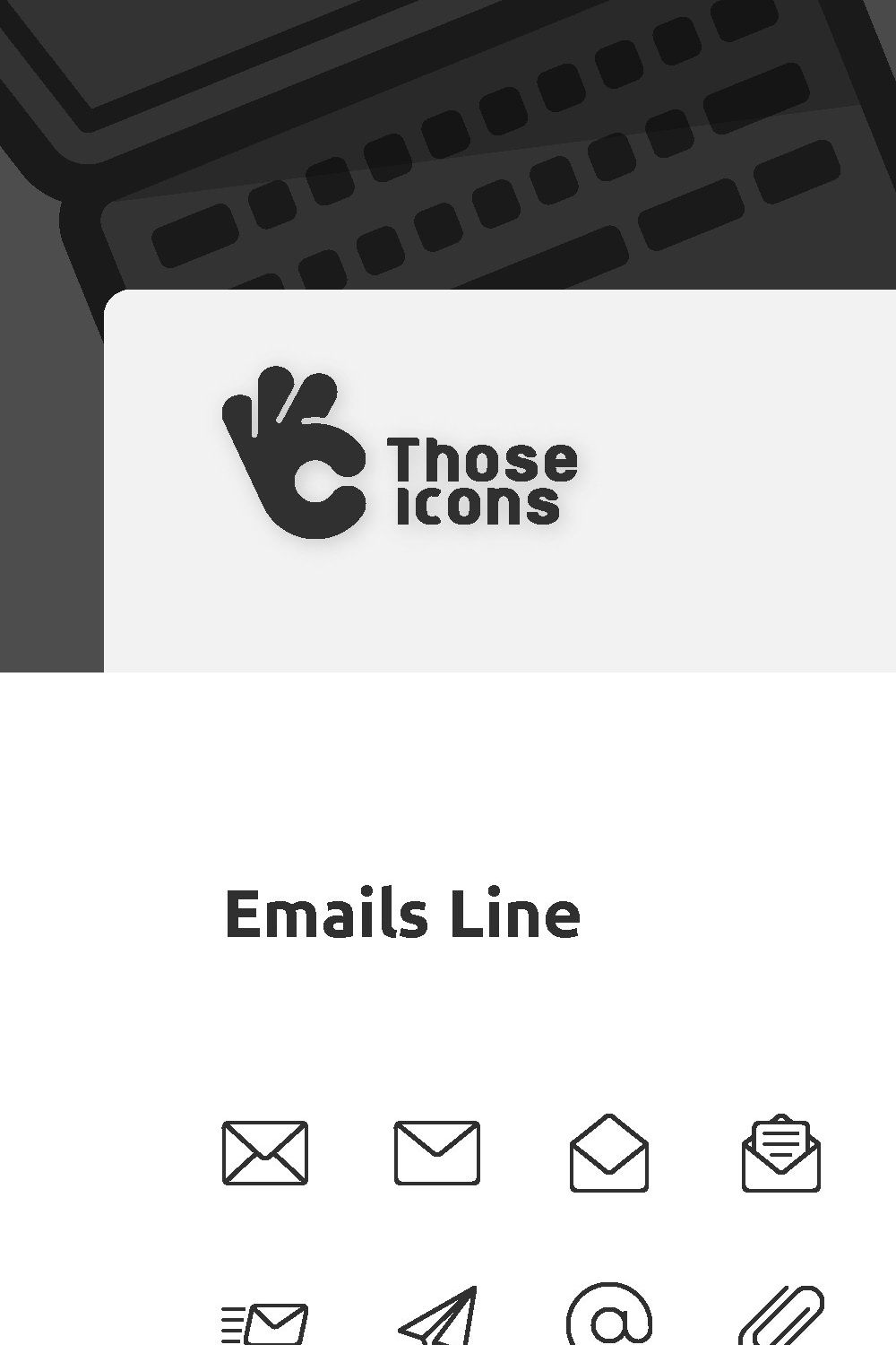 34 Email Vector Line Icons pinterest preview image.