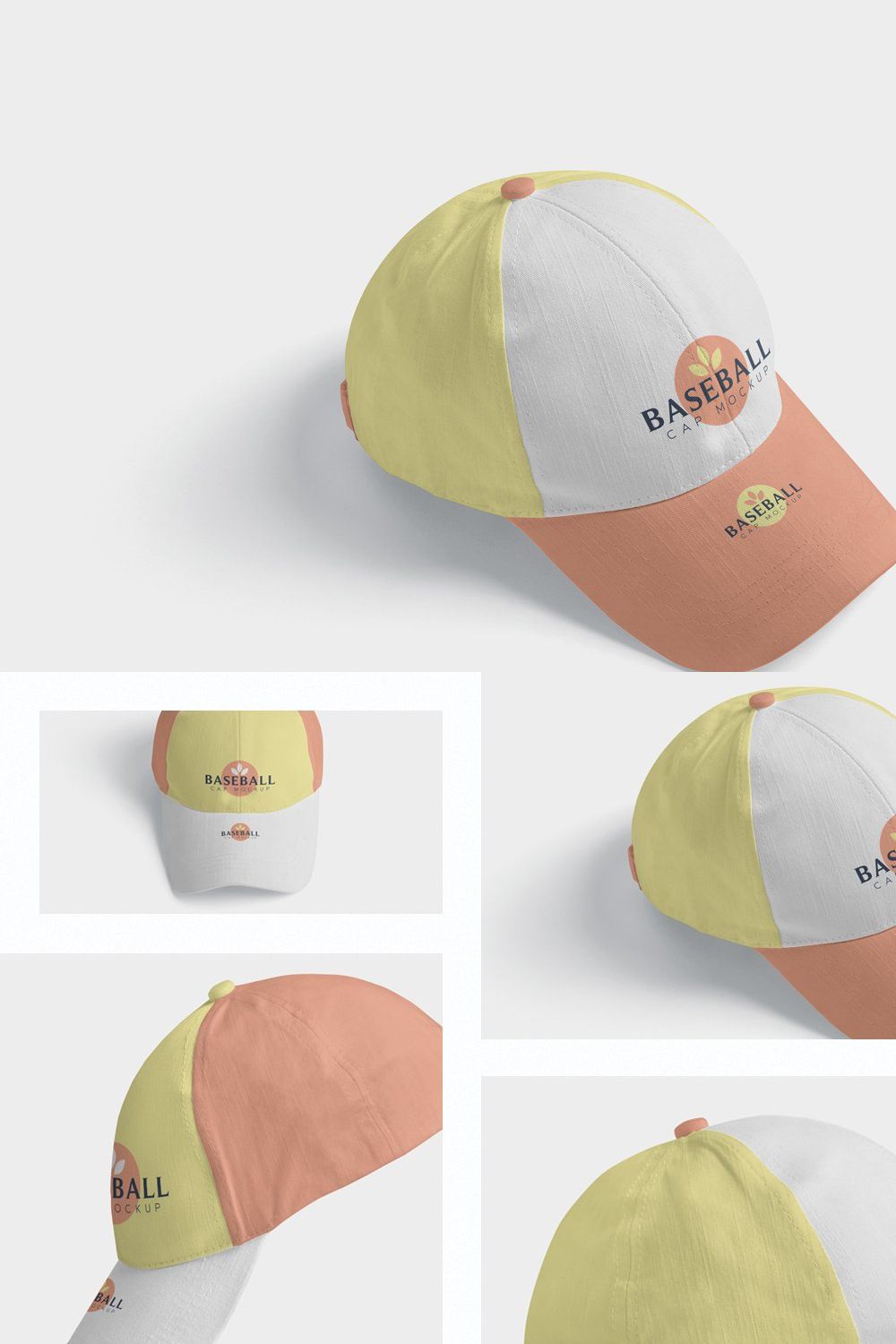 4 Baseball Cap Mockups pinterest preview image.